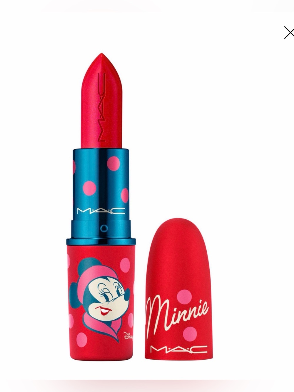 MAC x Disney Minnie & Daisy Lustreglass Sheer-Shine Lipstick in Minnie Woo NIB - Picture 5 of 12